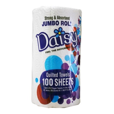 DAISY PAPER TOWEL 100CT 2PLY JUMBO ROLL