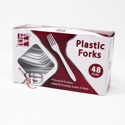 BASIC HOME PLASTIC FORK 48CT/ DISPLAY