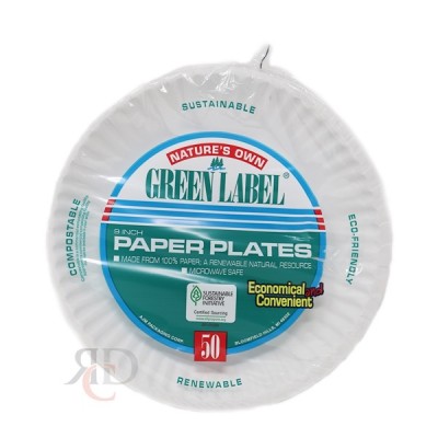 PAPER PLATES 9 INCH 50CT/PACK