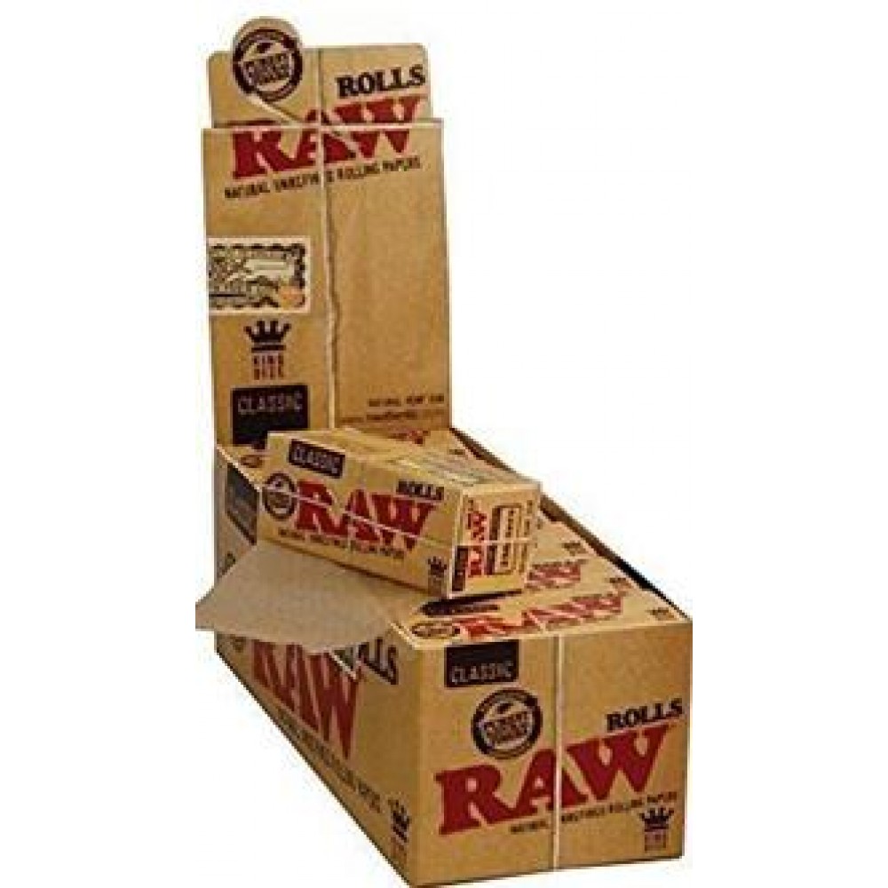 RAW ROLLS CLASSIC 12 S KING SIZE CIGARETTE ROLLING PAPERS ...