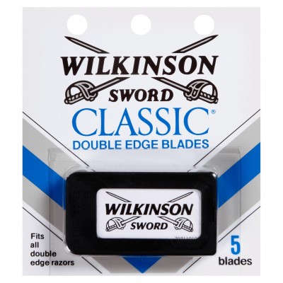 WILKINSON SWORD MEN'S DOUBLE EDGE REFILL RAZOR BLADES (PACK OF 5)