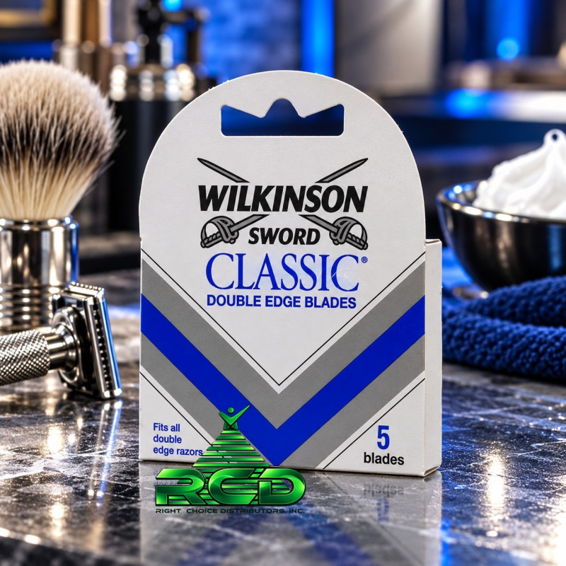 WILKINSON SWORD MEN'S DOUBLE EDGE REFILL RAZOR BLADES (PACK OF 5)