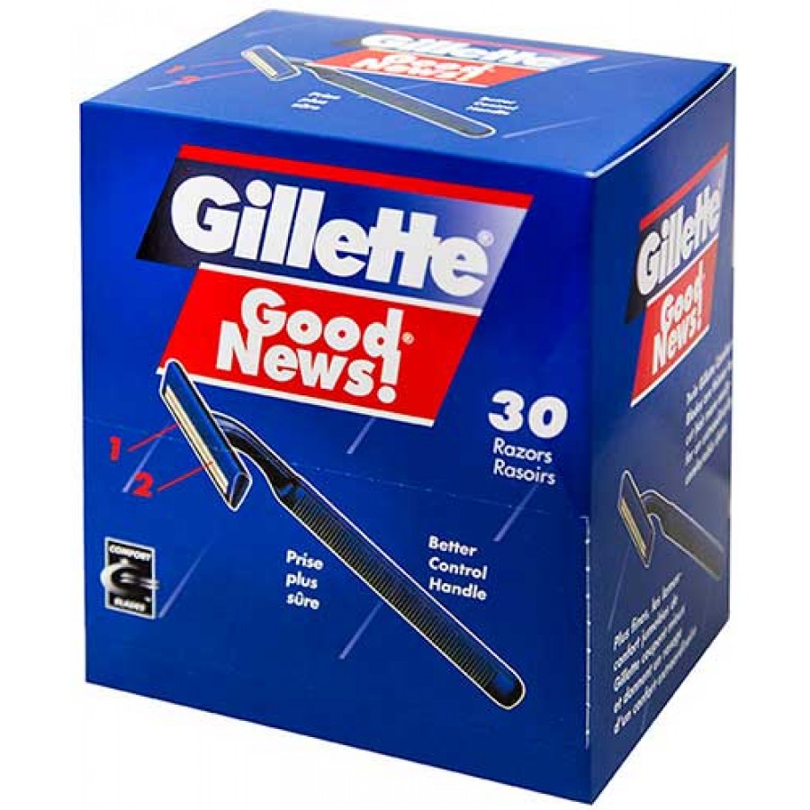 GILLETTE GOOD NEWS SINGLE RAZORS 30CT/PACK | RIGHT CHOICE DISTRIBUTORS INC