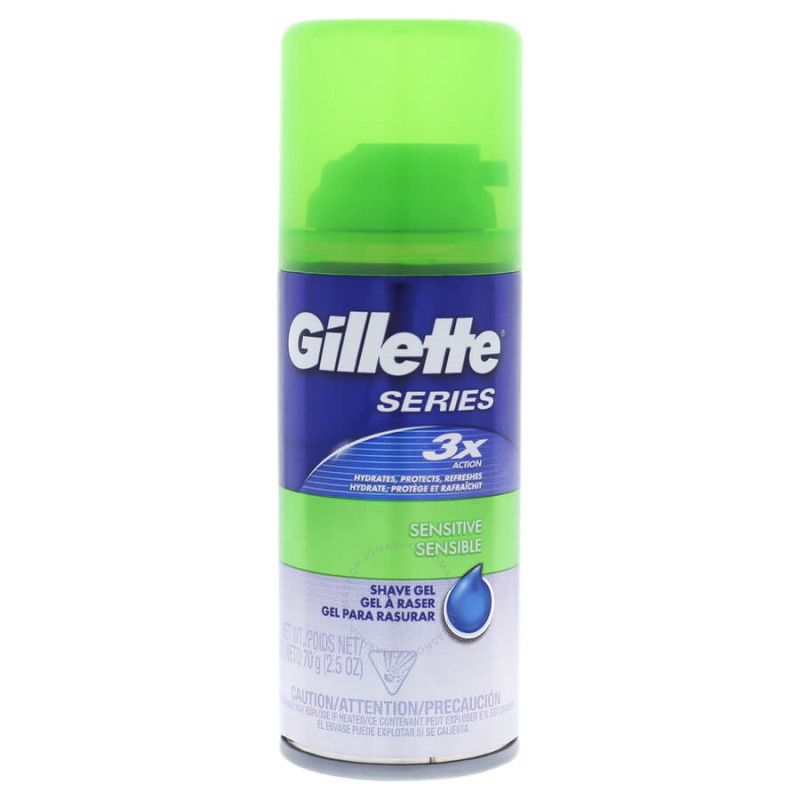 GILLETTE SERIES SENSITIVE SHAVE GEL 2.5OZ (PACK OF 6)