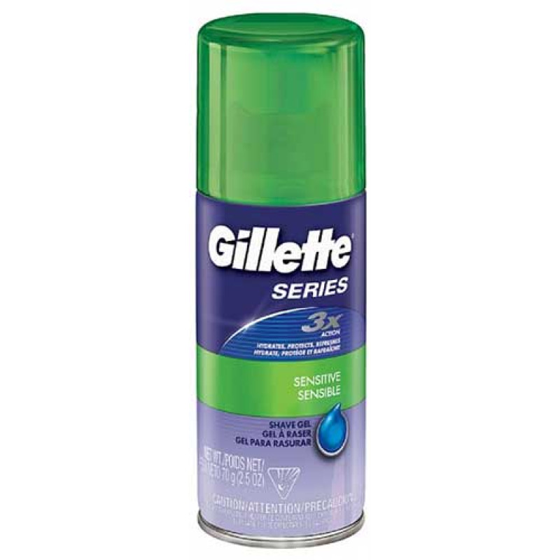 GILLETTE SERIES SENSITIVE SHAVE GEL 2.5OZ (PACK OF 6)