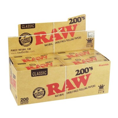RAW KING SIZE SLIM 200'S 40CT/PACK