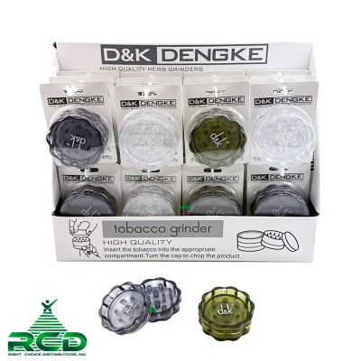 GRINDER 2-PART 23MM ACRYLIC TRANSPARENT GRD221 1CT
