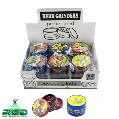 GRINDER 3-PART RASTA & POP ART GRD354 1CT