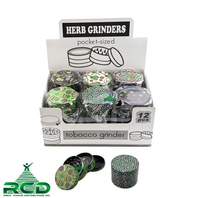 GRINDER 4-PART PSYCHEDELIC LEAF DESIGN GRD4639 1CT