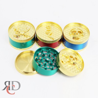 GRINDER 3-PART 51MM TWO TONE WITH SKELETON GOLD COLOR GRD5511