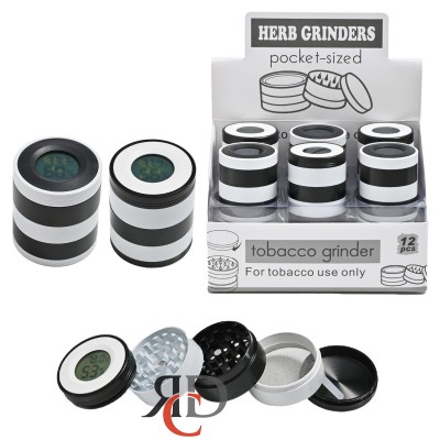 GRINDER 4-PART 50MM W/ HYGRO- THERMOMETER GRD6039 1CT