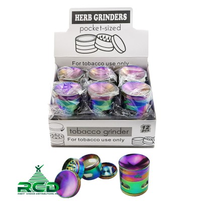 GRINDER 4-PART425MM RAINBOW CONCAVED W/ WINDOW GRD7047 1CT