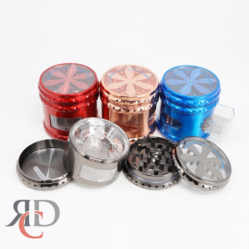 CHROMIUM CRUSHER CLEAR TOP W/ FLOWER DESIGN GRC1203 1CT