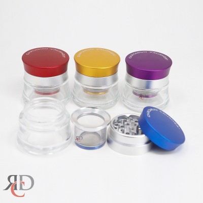 Chromium Crusher Herb Grinder With See Through Storage Area - 2.5 Inches -  4 Part [70369], Grinders