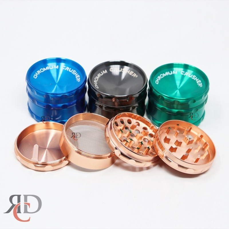 CHROMIUM CRUSHER GRINDER 4PART 2.5" VORTEX EASY GRIP GRC1201 1CT