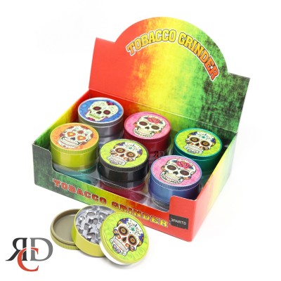 GRINDER 3PART 52MM ZINC ALLOY SKULL GRD4630 1CT