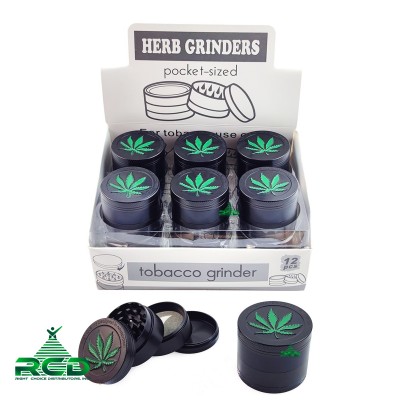 GRINDER 4-PART 42MM MATTE BLACK LEAF GRD4642 1CT