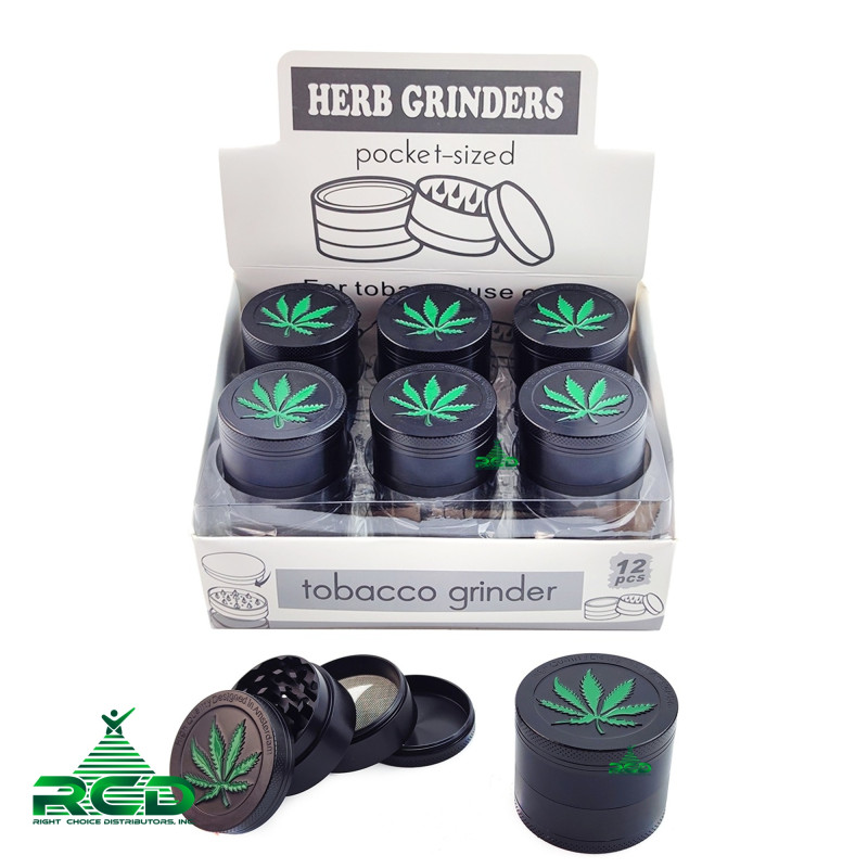 GRINDER 4-PART 42MM MATTE BLACK LEAF GRD4642 1CT