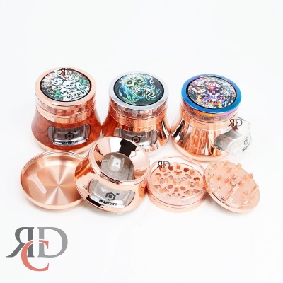 GRINDER 4 PART 63MM WITH SKULL REVOLVING TOP GRD9051 1CT
