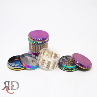 GRINDER 66MM RAINBOW COLOR WITH DIAMOND STONE ON SIDE GRD1701 1CT
