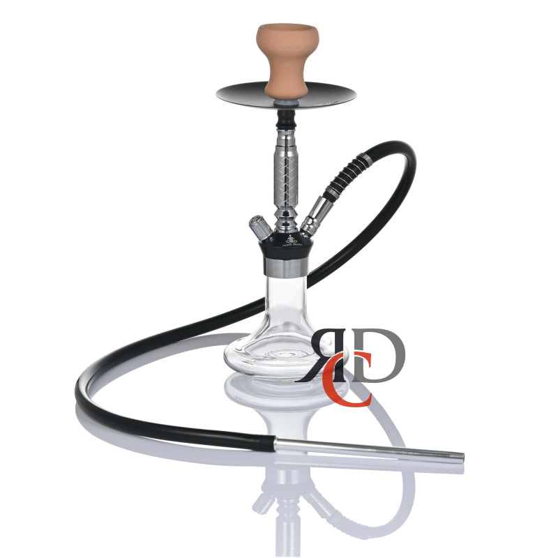 HOOKAH 15 "ALUMINUM WITH SHINY POLISHED SHAFT AND BASE HK3003 1CT