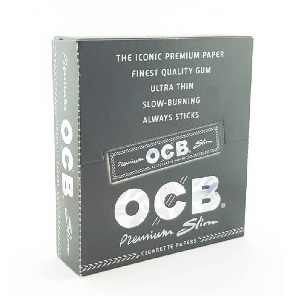 ROLLING PAPERS : OCB PREMIUM KING SLIM CIGARETTE PAPER 1 CT