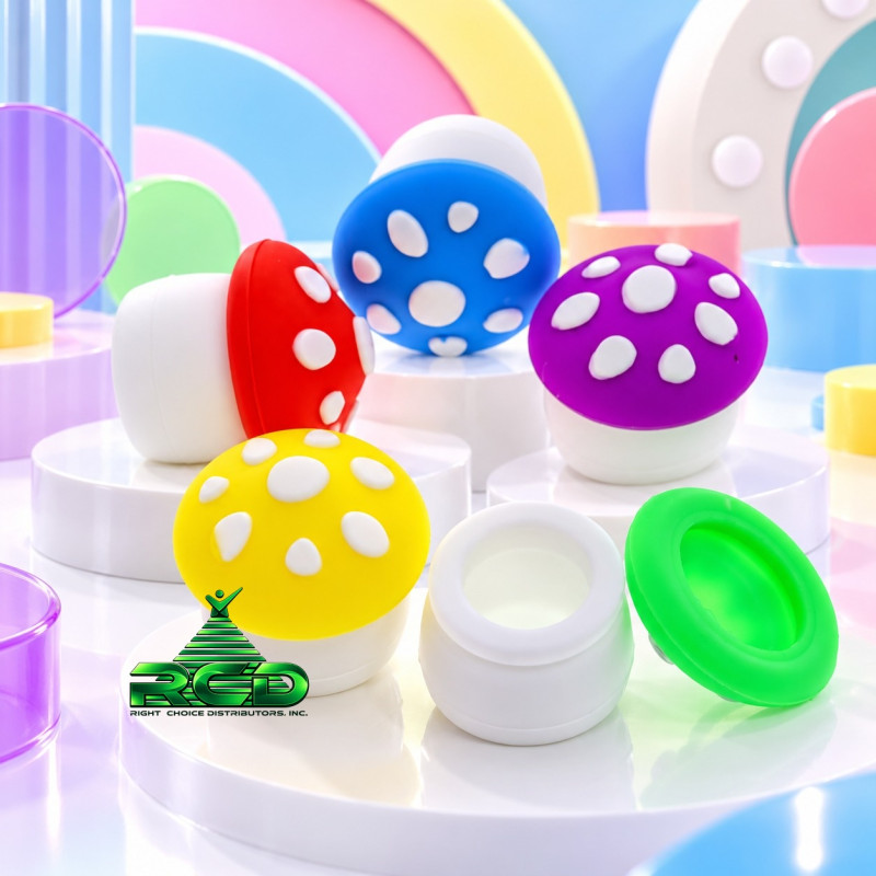 SILICONE JAR 5ML MUSHROOM - SJ02 5CT/ PACK