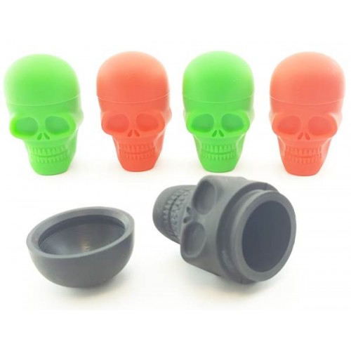 SKULL SCREW TOP NONSTICK WAX DAB SILICONE JAR SJAR101 5C ...