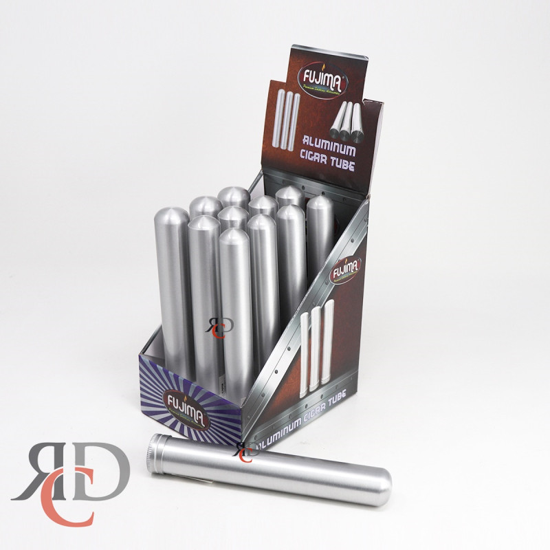 FUJIMA SIZE-3 ALUMINUM CIGAR TUBE (48,54 AND 60 RING GUAGE) 12CT/ DISPLAY