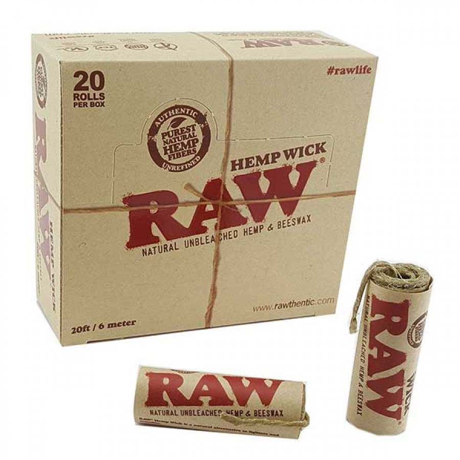 Best Prices For RAW - HEMP WICK 6 METER (20FT) ROLL - DISPLAY OF 20  (RAW-31)