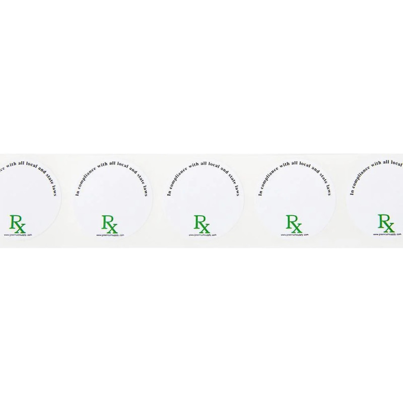RX LABEL ROUND SHAPE APPROX. 100CT