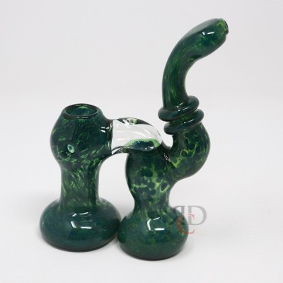 GREEN TUBE FANCY DOUBLE CHAMBER BUBBLER BB206