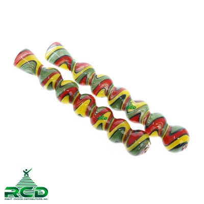 CHILLUM LONG RASTA BALL DESIGN CH464 1CT