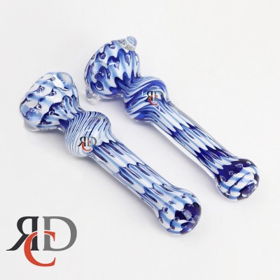 CHILLUM DOUBLE GLASS MARBLE ART CH602 1CT