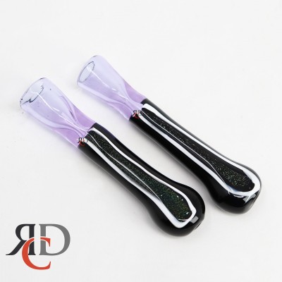 BLACK DICRO CHILLUM WITH PURPLE JOINTED CH353 1CT