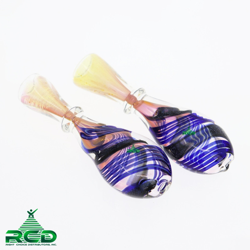 CHILLUM FLAT BASE FANCY DICRO CHILLUM CH416 1CT