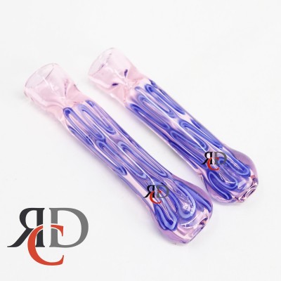 CHILLUM PINK WITH BLUE ART CH372 1CT