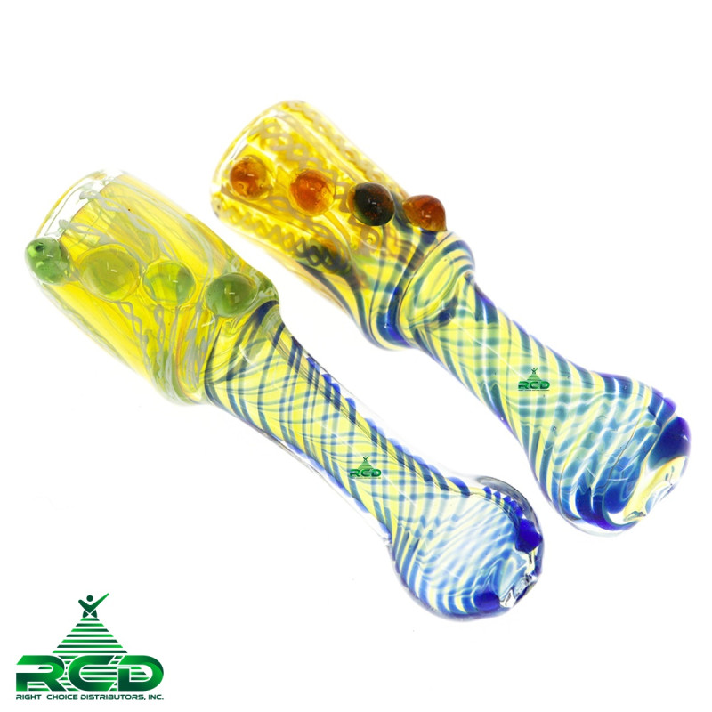 CHILLUM PIPE BIG MOUTH MARBLE CH3008 1CT