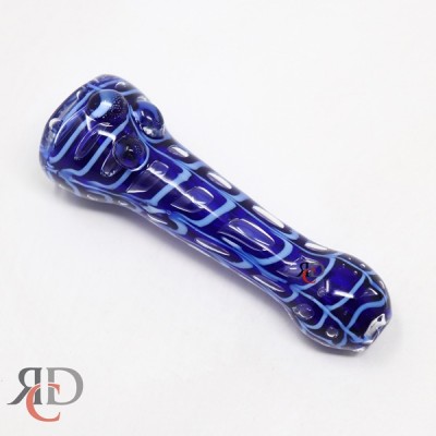 CHILLUM PIPE DOUBLE GLASS EXTRA HEAVY CH418 1CT