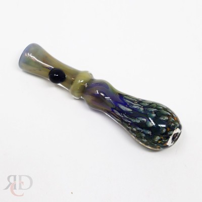 CHILLUM PIPE DOUBLE GLASS FANCY HIGH END CH413 1CT