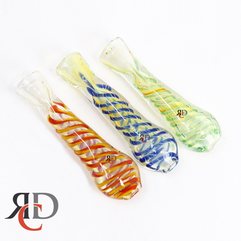 CHILLUM SWIRL ART WITH FLAT MOUTH CH2015 1CT