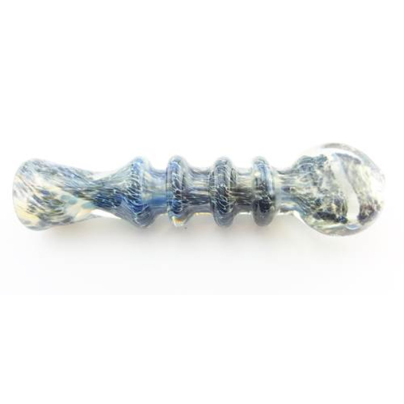 CHILLUM THICK MOUTH MARBLE ART W/ RING CH309