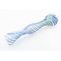 FUMED GLASS COLOR SINGLE KNOCKER SPIRAL CHILLUMS CH3026 1CT