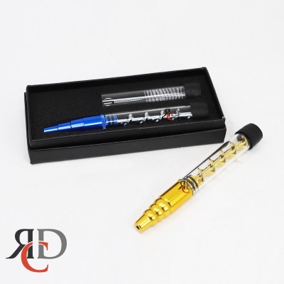 GLASS BLUNT W/ WATER PIPE ATTACHMENT(10MM/14MM/18MM) 1 CT
