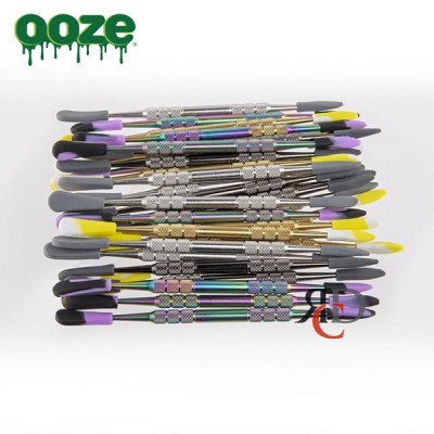 METAL DABBER - OOZE DAB TOOL + SILICONE SLEEVE ASST COLOR 5CT/ PACK- MD15