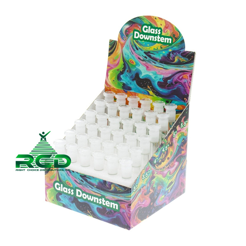 GLASS DOWNSTEM 36CT/ DISPLAY