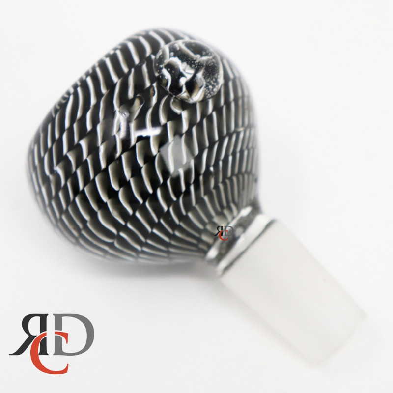 GLASS BOWL ZEBRA ART BMD166-14MM
