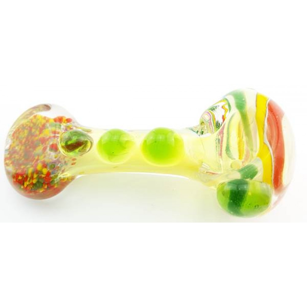 HAND PIPE MARBLE RASTA PIPE GP323 1CT