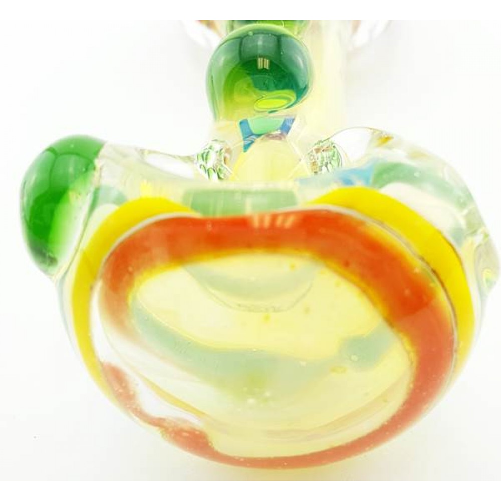 HAND PIPE MARBLE RASTA PIPE GP323 1CT