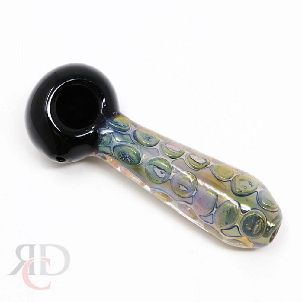 GLASS PIPE BLACK HEAD DOUBLE GLASS PIPE GP920 1CT